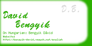 david bengyik business card