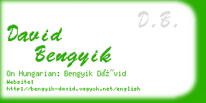 david bengyik business card